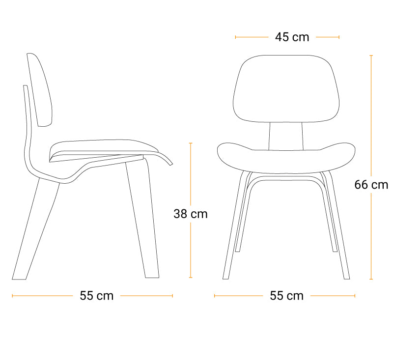 Poltrona Eames Plywood negra - Manifesto Design Store